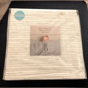 Brand new - 100% Cotton Percale sheet set (Queen) - Ellen DeGeneres